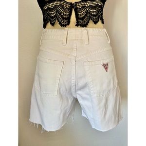GUESS by George Marciano White Denim Shorts